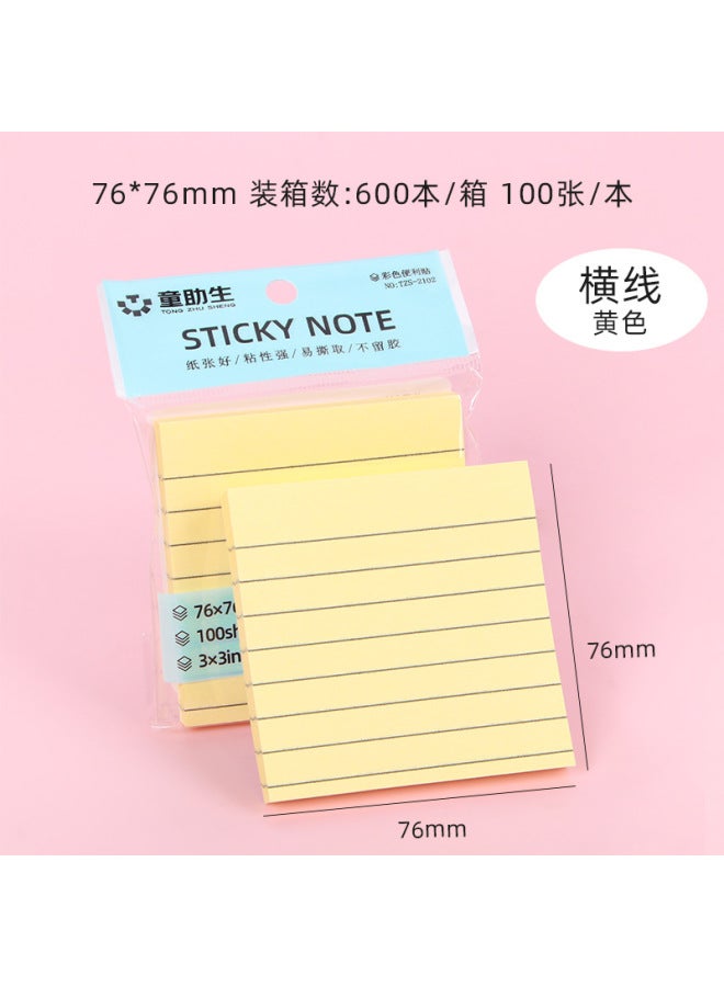 HELPS ملاحظات لاصقة ملونة أفقية للمكتب مع ملاحظات لاصقة للطلاب يمكن تمزيقها ملاحظات ملاحظات قرطاسية - Image 1