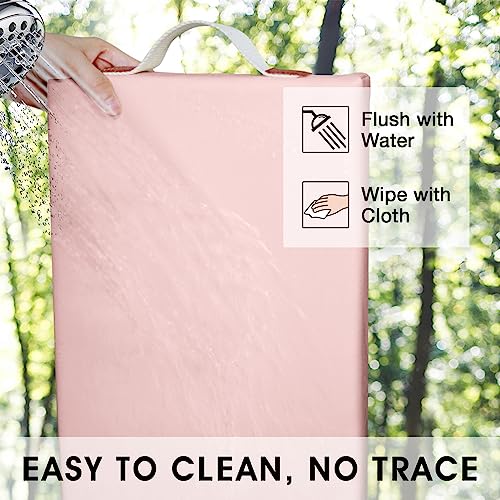 HappyPicnic Waterproof Kneeling Pad for Garden or Bath, 2 inch Thick Soft Foam Kneeler Mat for Gardeners Knee Support or Bathtub Bathing with Handle and Removable Cover - Pink - Image 4