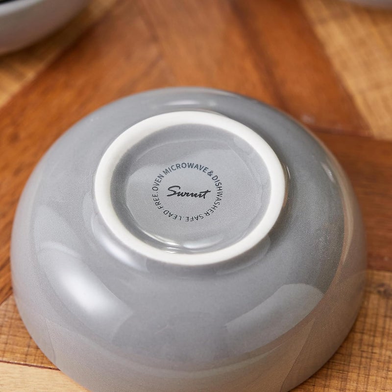 Swuut Ceramic Pinch Bowls25 oz Mini Prep Dip Bowl SetSmall Dipping Salsa Charcuterie Soy Sauce Side Dish for SushiSet of 6Grey - Image 3