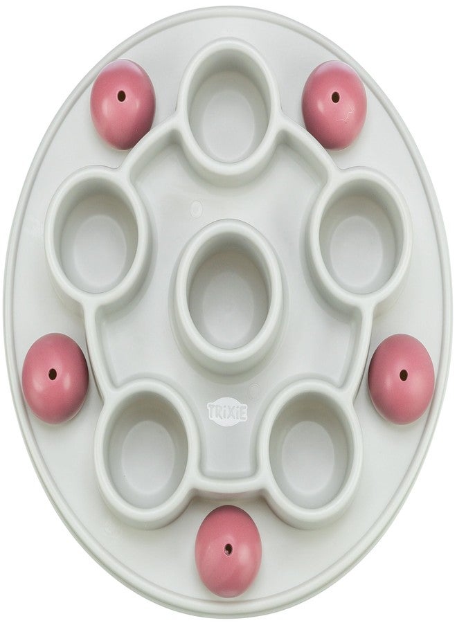 تريكسي لعبة تريكسي التفاعلية للقطط - لعبة استراتيجية خماسية الأضلاع - لعبة تفاعلية للقطط المنزلية بمستويين من التحدي - لعبة ألغاز تغذية بطيئة مع حجيرات للمكافآت - 11 بوصة، قطر 28 سم - Image 2