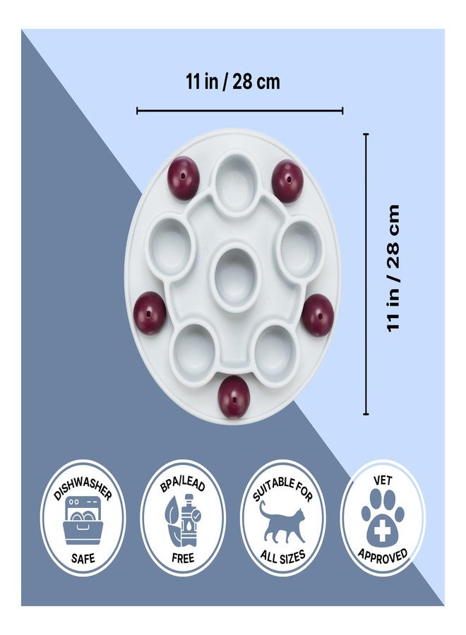 تريكسي لعبة تريكسي التفاعلية للقطط - لعبة استراتيجية خماسية الأضلاع - لعبة تفاعلية للقطط المنزلية بمستويين من التحدي - لعبة ألغاز تغذية بطيئة مع حجيرات للمكافآت - 11 بوصة، قطر 28 سم - Image 3