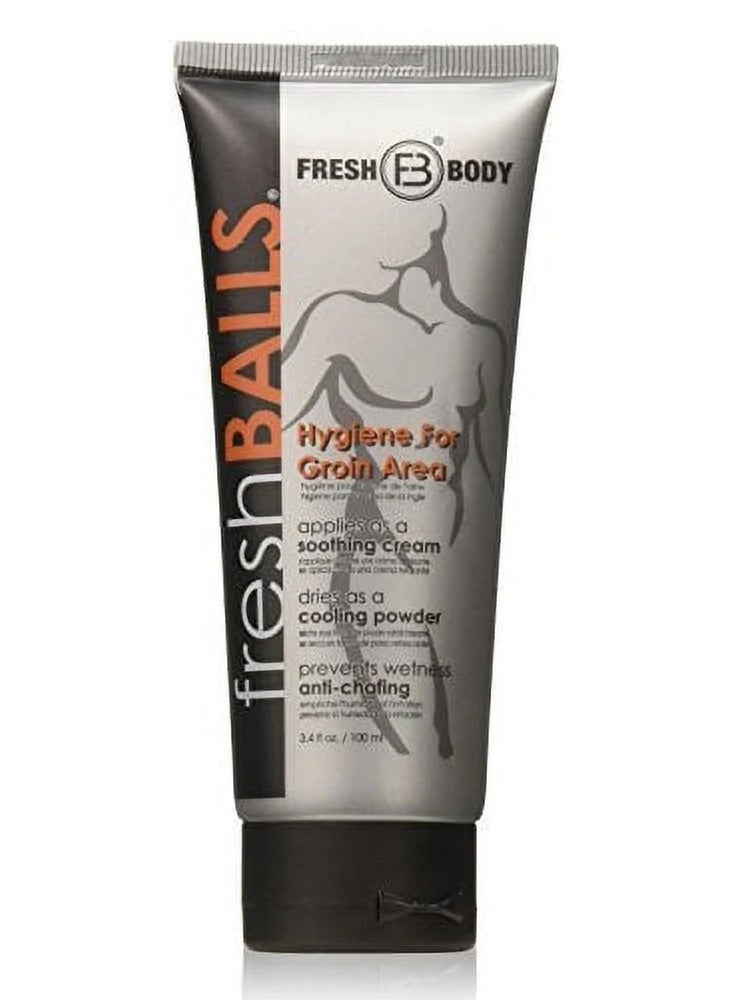 Fresh Body FB Fresh Balls For Men: Anti Chafing Ball Deodorant Cream To Powder For Men’S Groin, Private Parts | Comfort Lotion Is Aluminumfree & Talcfree, 100 ml - 3 pieces - Image 2