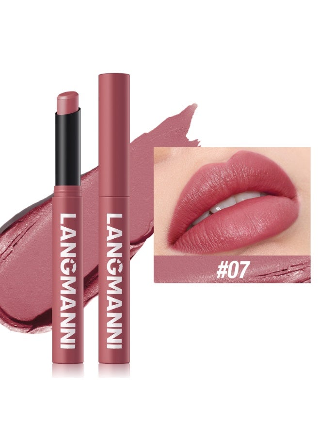 LANGMANNI أحمر شفاه مات دوار مائل يدعم طويل الأمد - Image 1