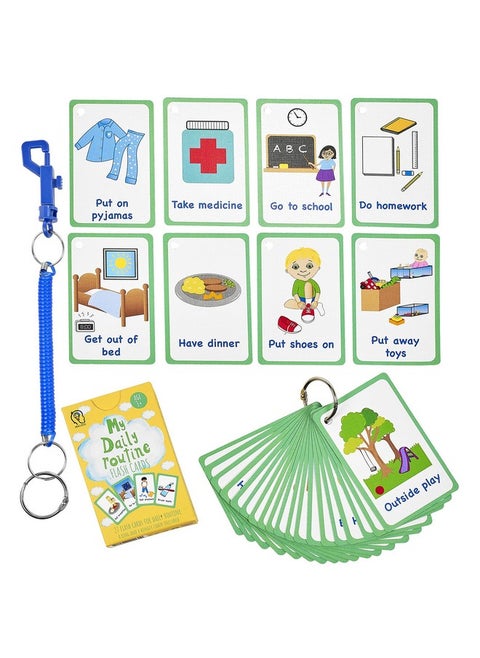 My Daily Routine Cards 27 Flash Cards For Visual Aid Special Ed, Speech Delay Non Verbal Children And Adults With Autism Or Special Needs