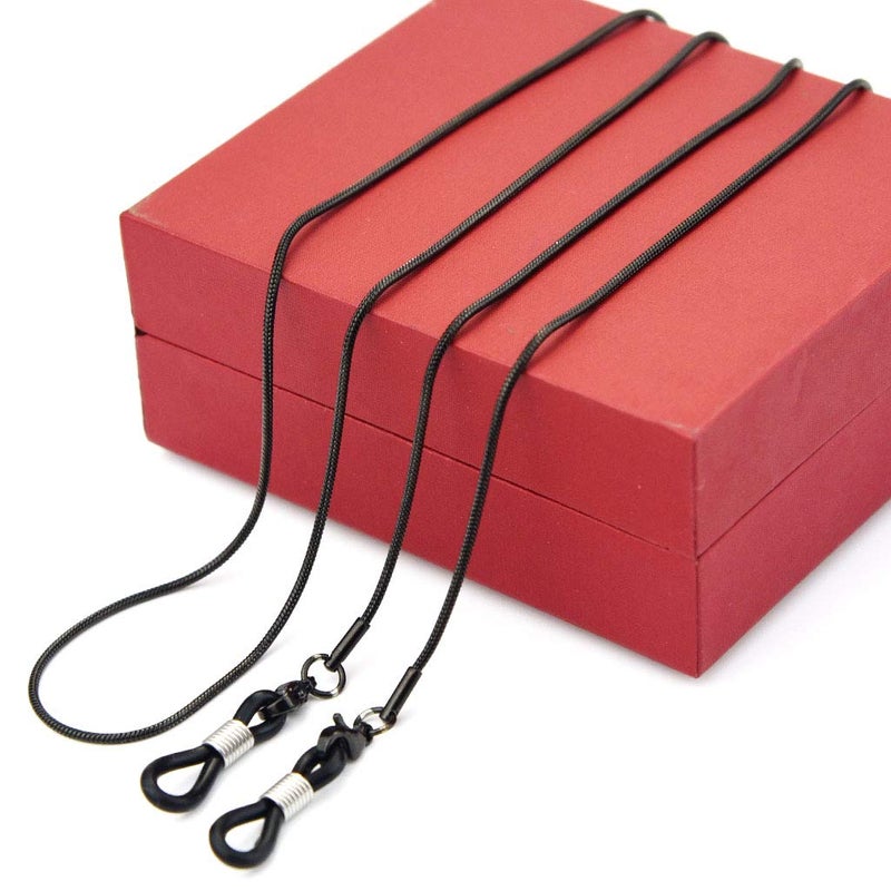 Jmkcoz Jmkcoz Eyeglass Chain Sunglasses Chain for Men Women, Glasses Strap Holder Necklace Eyewear Retainer, Black  - Image 3