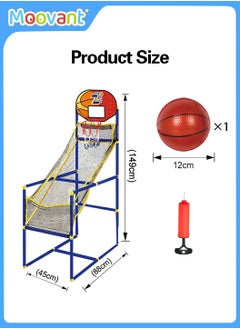 Basketball Game Set, with 1.49m Hoop, 1 Ball and 1 Air Pump, Basketball Game Training System for Children, Indoor Outdoor Arcade Sports Toys for Parent-Child Interaction, 45*88*149 cm - pzsku/Z2CE6A21F8A57E66E040EZ/45/_/1718868833/a225b076-8c37-4d66-9881-e5b8629468f9