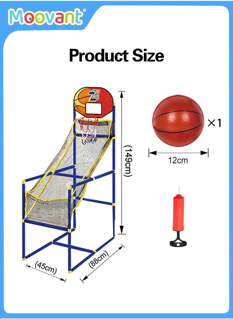 Basketball Game Set, with 1.49m Hoop, 1 Ball and 1 Air Pump, Basketball Game Training System for Children, Indoor Outdoor Arcade Sports Toys for Parent-Child Interaction, 45*88*149 cm - pzsku/Z2CE6A21F8A57E66E040EZ/45/_/1718868833/a225b076-8c37-4d66-9881-e5b8629468f9