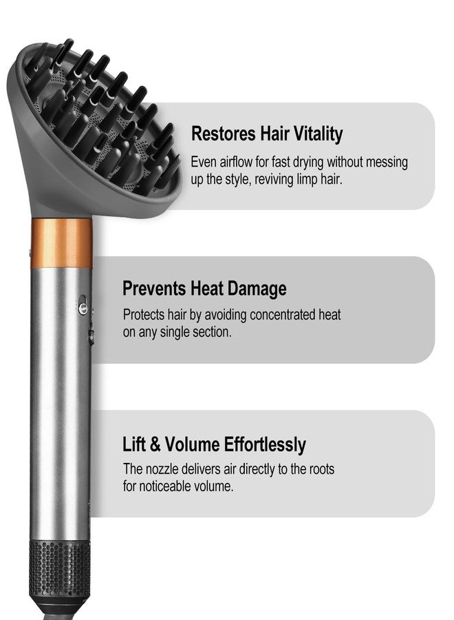 TEXOVYRAX Diffuser attachment compatible with Dyson Airwrap Multi-Styler, Fast Drying, Volumizing, match HS01 HS05 i.d. Gray - Image 3