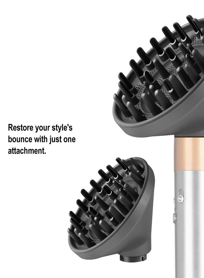 TEXOVYRAX Diffuser attachment compatible with Dyson Airwrap Multi-Styler, Fast Drying, Volumizing, match HS01 HS05 i.d. Gray - Image 2