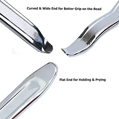 Dr.Roc 3 x 19.5 inch Staight and Curved Tire Irons Tire Levers TR413 Valve Stem Set Tire Tool Motorcycle Dirt Bike Lawn Mower ATV Tire Changing Tool for Tire Charger Machine - Image 2