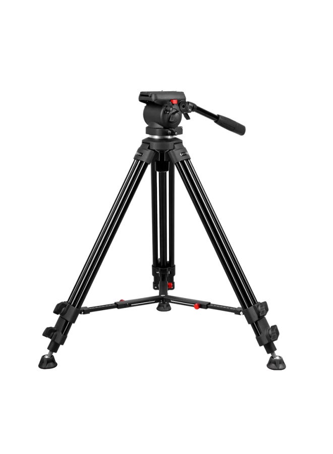 Weifeng Wf-727a Aluminum Alloy Tripod 1.8m Professional Camera Dv Tripod 717 Upgraded Version With Hydraulic Damping Pan/tilt For Concerts, Weddings, Live Broadcasting Floor Stand - Image 2