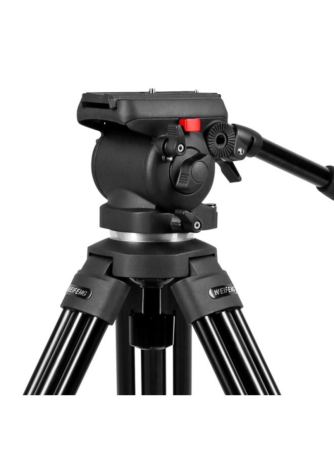Weifeng Wf-727a Aluminum Alloy Tripod 1.8m Professional Camera Dv Tripod 717 Upgraded Version With Hydraulic Damping Pan/tilt For Concerts, Weddings, Live Broadcasting Floor Stand - Image 3