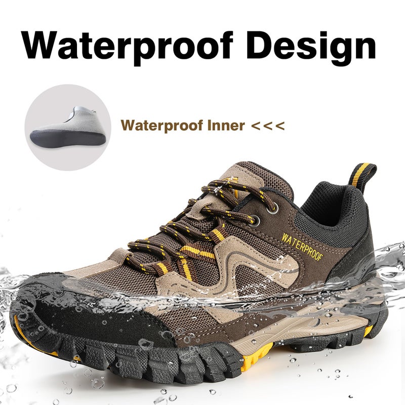 CC-Los Women's Lightweight Waterproof Hiking Shoes for Walking, Outdoor & Climbing Dark Brown Size 6.5 - Image 3