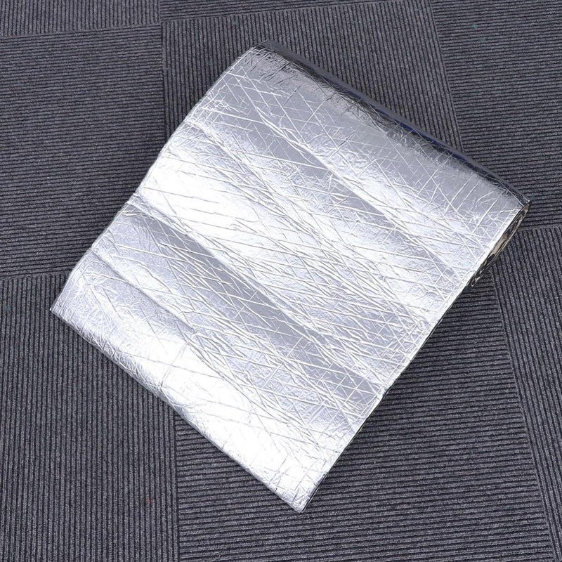 1 Roll 10mm Aluminum Foil Car Sound Deadener and Insulation Cotton with Plastic Rubber Accessories, Odorless Sound Absorption Mat for Vehicle Heat and Noise Reduction - Image 2