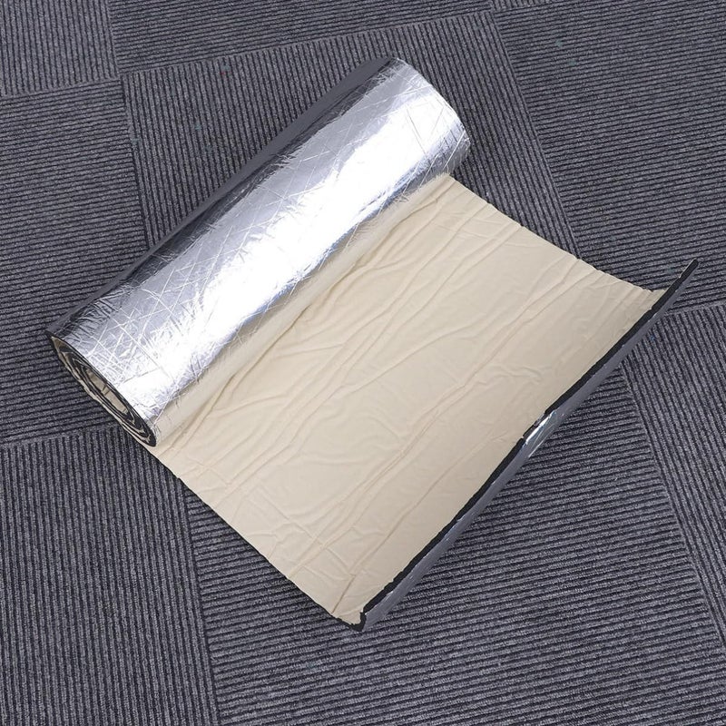 1 Roll 10mm Aluminum Foil Car Sound Deadener and Insulation Cotton with Plastic Rubber Accessories, Odorless Sound Absorption Mat for Vehicle Heat and Noise Reduction - Image 5