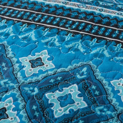 BEDIFANY Cotton Quilt King Size Sets, Lightweight King Bedspread Soft Quilted Reversible Coverlets Sets Boho Quilt King Set for Bed Decorations for All Seasons, 3 Pieces - Image 4