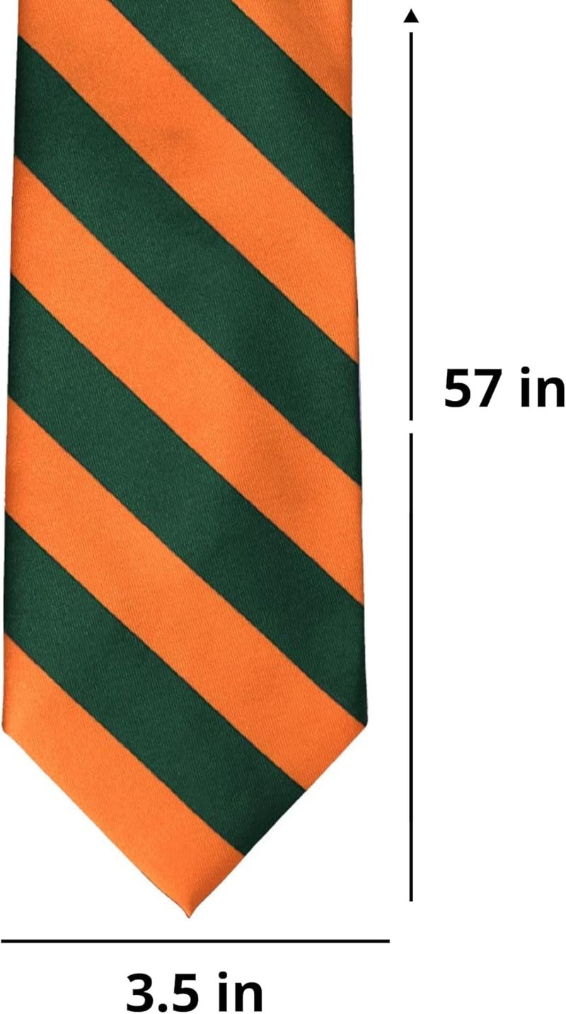 tiemart Men's Striped Tie Standard Length - Image 4