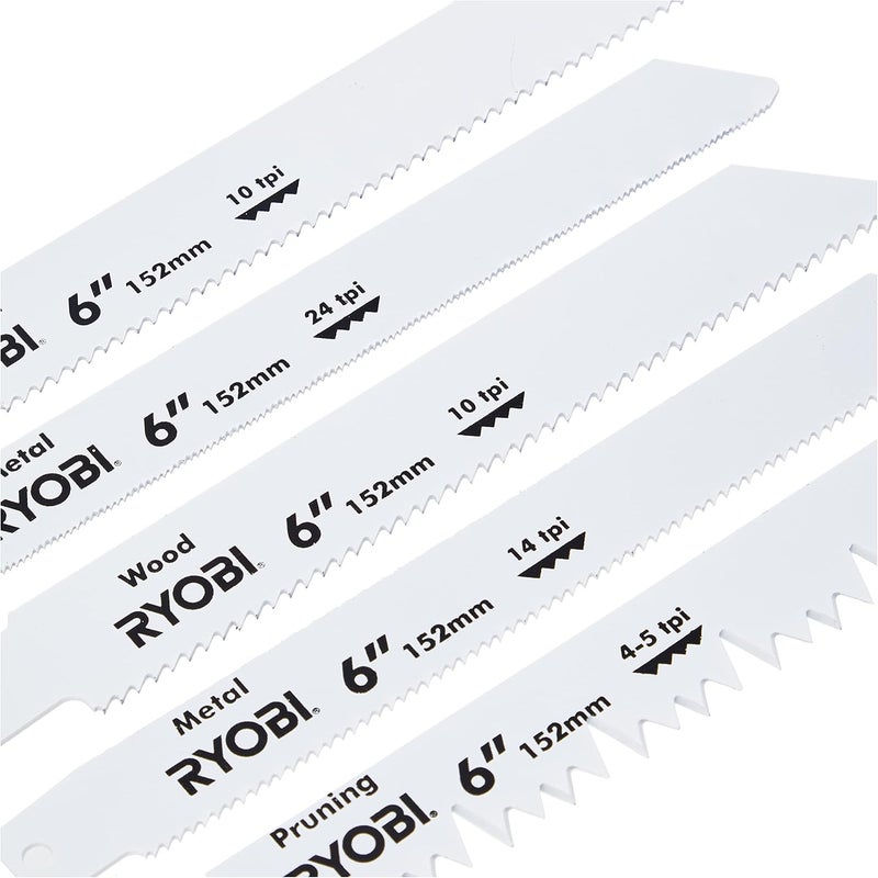 Ryobi RAK06RB Reciprocating Saw Blade Set, 6 Piece - Image 3