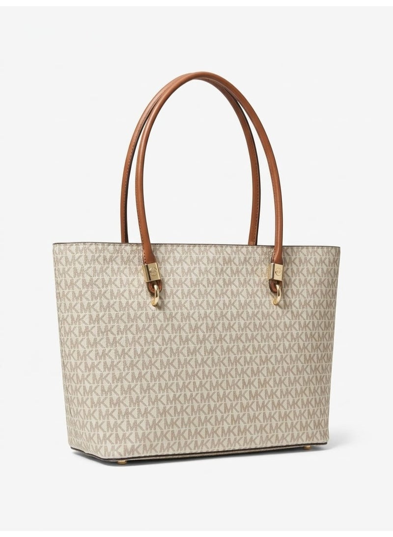 Michael Kors Women's Signature Tote Bag - Beige & Brown - Image 2