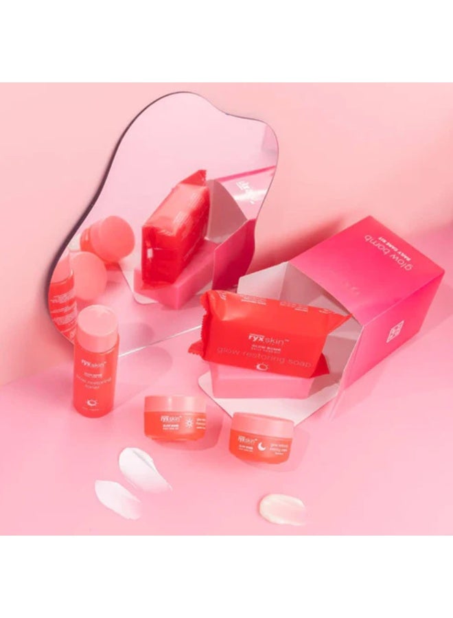 ryxskin sincerity RYX Skin Sincerity Glow Bomb Daily Care Kit Complete Glow Restoring Skin Care Set with Soap Toner Morning Cream and Evening Cream for Daily Face Care and Radiant Appearance - Image 5