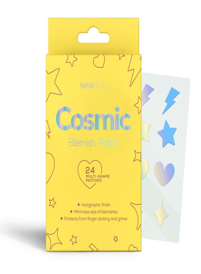 Hanhoo Cosmic Blemish Patch, 24 Count, Holographic Pimple Patches, Multi-shaped Zit Stickers, Reduces Size of Blemishes, Acne Spot Treatment, Gentle Blemish Care, Korean Skincare - Image 1