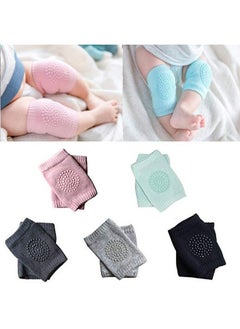 Baby Knee Pads For Crawling Anti Slip Padded Stretchable Elastic Cotton Soft Breathable Comfortable Knee Cap Elbow Safety Protector (Multicolor) (Pack Of 1)