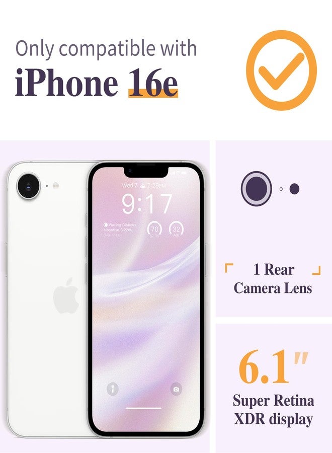 GVIEWIN Compatible with iPhone 16e Case 6,1" 2025, with Screen Protector Yellowing Resistant Shockproof Lightweight Clear Transparent Floral TPU + PC Cover for 16e Women Girls, Vibrant Spring - Image 2