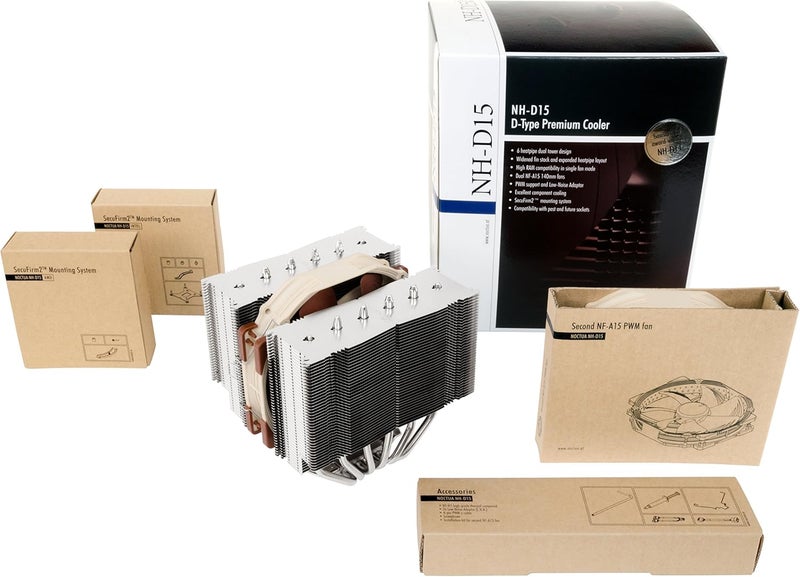 NOCTUA Noctua NHD15 CPU Cooler with NAHC4 chromaxBlack Heatsink Covers  - Image 4