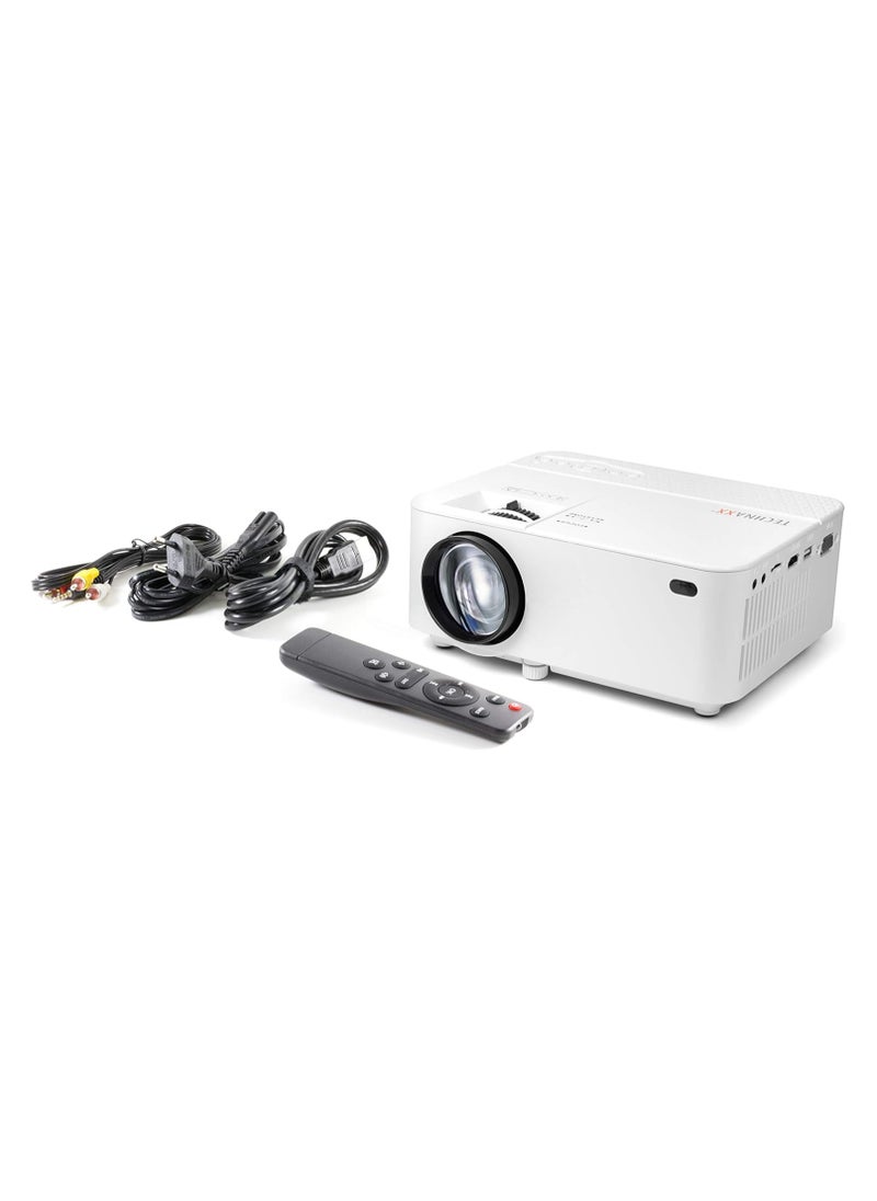 TECHNAXX GERMANY Mini Projector with Multimedia Player, Video Projector for Home Movie, Kids Gift for Gaming & Outdoor, FHD Supported Movie Projector via USB MicSD HDMI & Remote Control, 40,000H Life  - Image 2