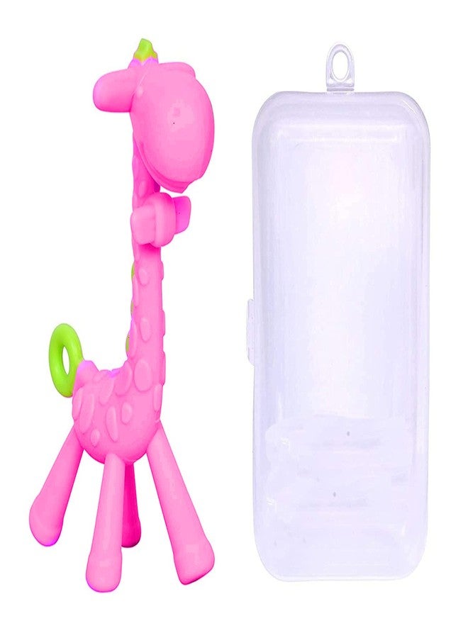 أليا عضاضة أسنان ناعمة على شكل زرافة من Alya The Cheeky Kidzz للأطفال مع ألعاب عضاضة ناعمة على شكل فاكهة من السيليكون للأطفال، عضاضة أسنان ذات ملمس خاص لتدليك أسنان الرضع (التصميم 102) - Image 3