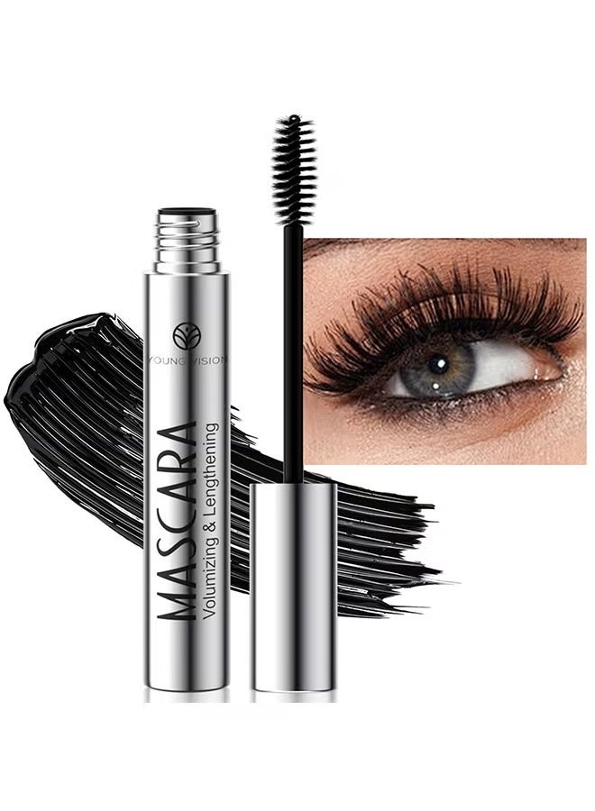 YOUNG VISION Mascara - Intense Black Volumizing & Lengthening Mascara, Waterproof, Clump-Free, Longwearing, Máscara de pestañas,1.8g - Image 1