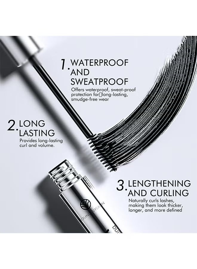 YOUNG VISION Mascara - Intense Black Volumizing & Lengthening Mascara, Waterproof, Clump-Free, Longwearing, Máscara de pestañas,1.8g - Image 3