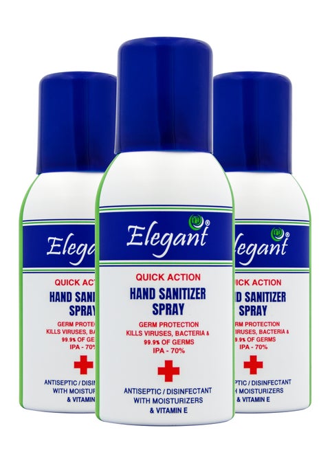 مجموعة بخاخ مطهر اليدين 3 قطع 3 × 100 مل مع 70% IPA
