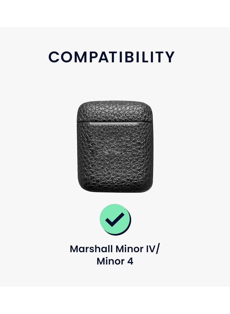 Silicone Cover Compatible with Marshall Minor IV - Comes with rope and hook & cleaning pen - Black - Image 3