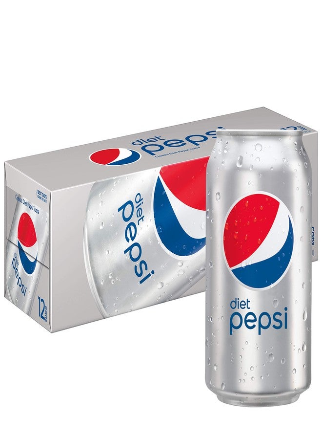 Pepsi Diet Pepsi Cola Soda, Classic Taste, Each 300mL X 12 Cans Pack, Carbonated Soft Drink (UAE) From DECADENT FOODS - Image 1
