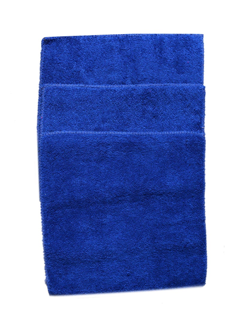 AZM 3 Piece Face Towel Set - Blue - Image 1