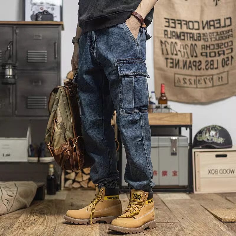 Unisex Classic Denim Jeans Loose Fit Daily Outdoor Wear - Image 3