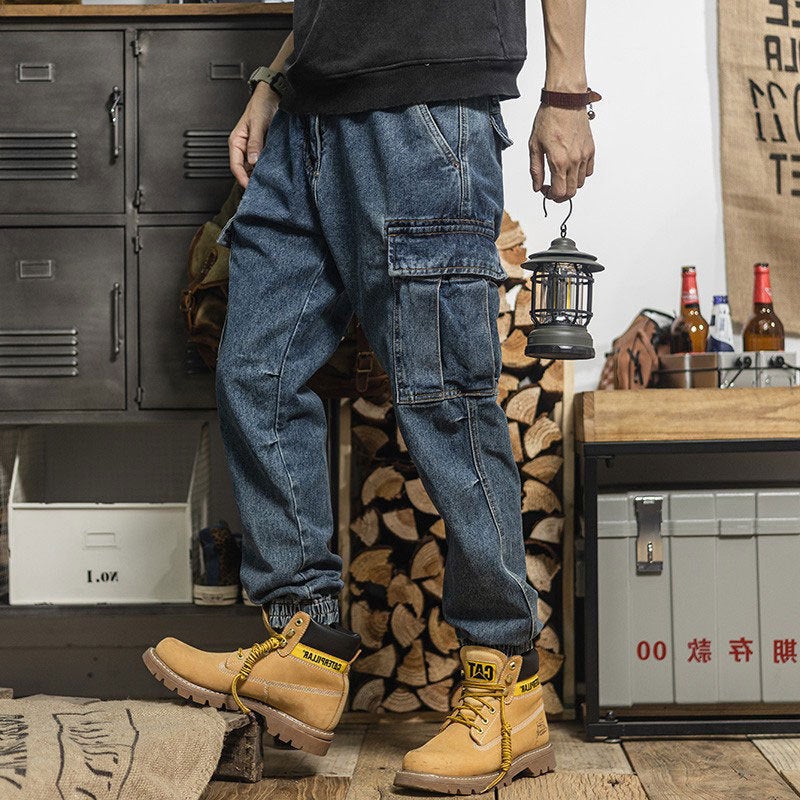 Unisex Classic Denim Jeans Loose Fit Daily Outdoor Wear - Image 1