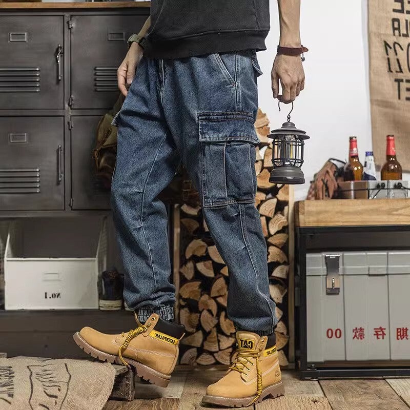 Unisex Classic Denim Jeans Loose Fit Daily Outdoor Wear - Image 4