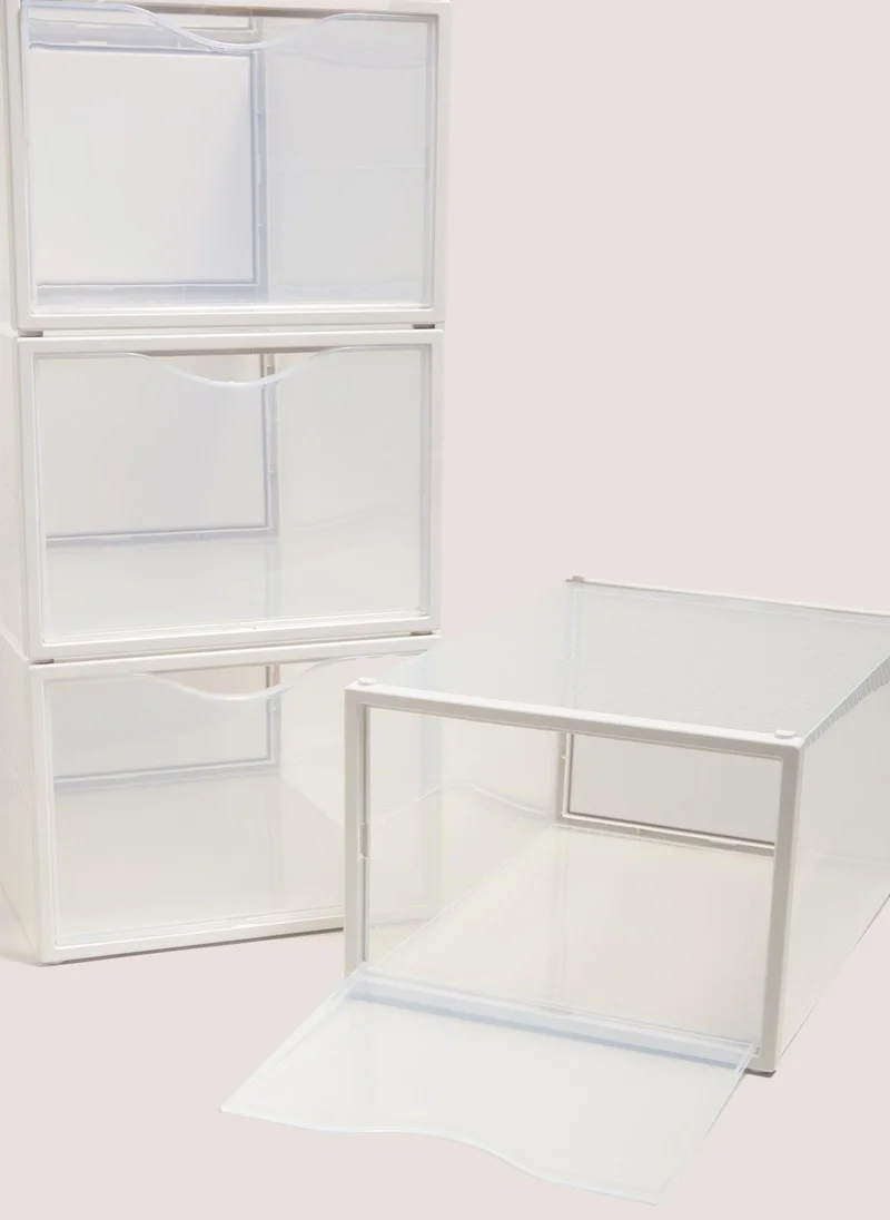 Matalan 4 Pack Clear Shoe Storage Squares