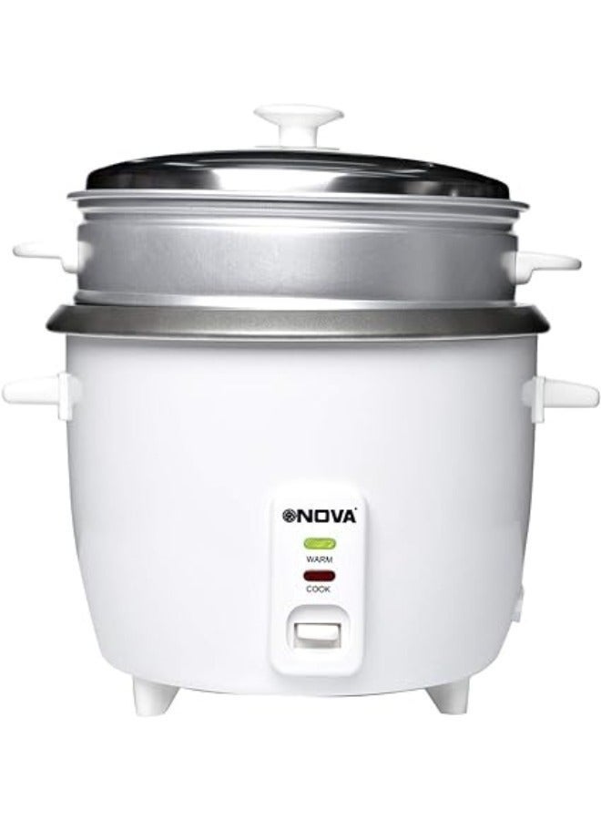 Nova Big Drum Rice Cooker 1.8L NRC 977-6 White | Electric Multi Cooker, Non Stick Inner Pot, Automatic Keep Warm Function, Fast Cooking, Large Capacity Kitchen Appliance - Image 3