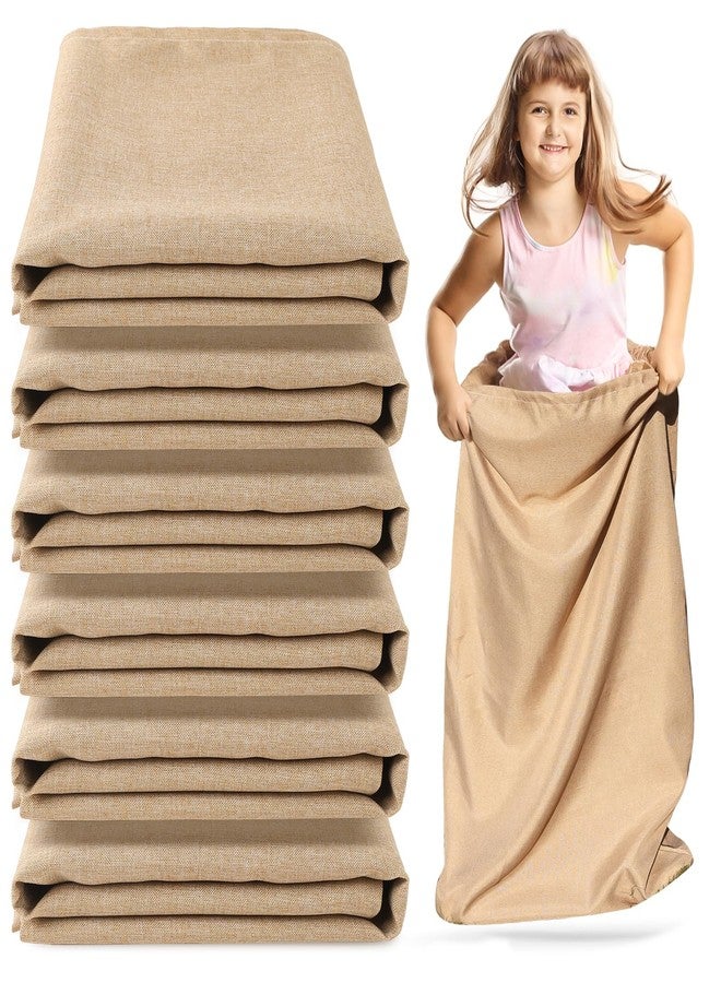 warmfarm Extra Thicken Potato Sack Race Bags,23.6"x39.3" Outdoor Lawn Games for Adults and Kids,Reusable Large Gunny Sacks Burlap Bags 6Pcs - Image 1