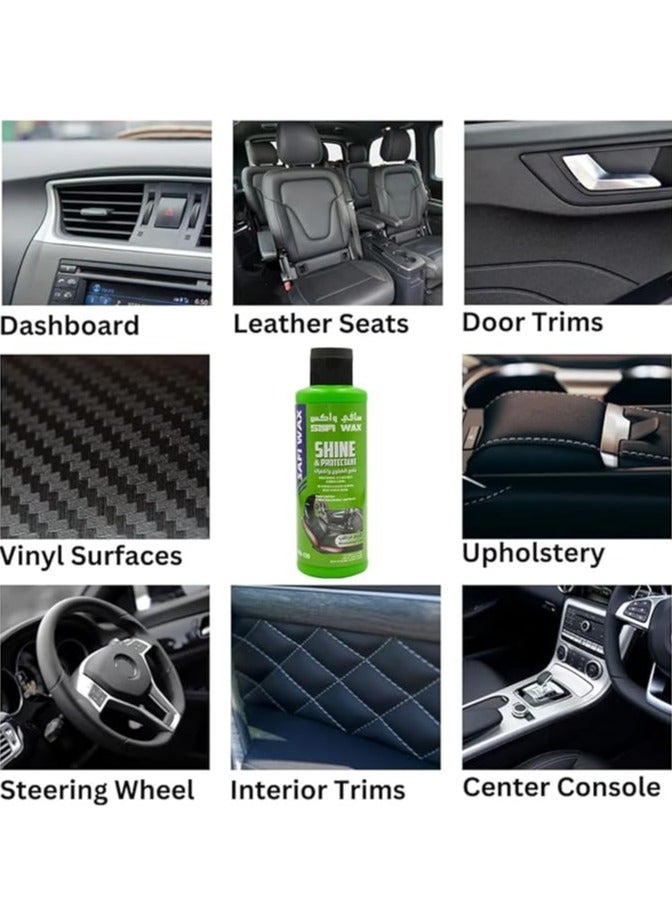 Safi WAX Interior Car Shine for Dashboard, Tire, and Leather Polishing with Moisturizing Cream Formula - 118ml  - Image 3