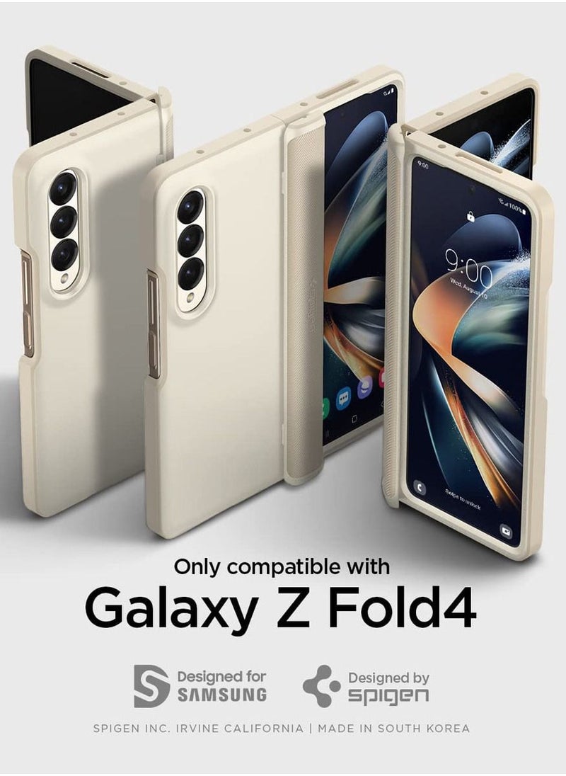 Spigen - Slim Armor Pro [Hinge Coverage] for Samsung Galaxy Z Fold 4 Case Cover - Pearled Ivory - Image 1