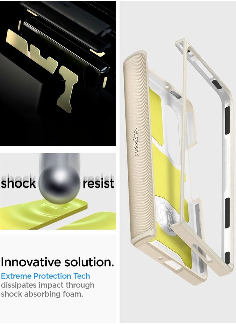 Spigen - Slim Armor Pro [Hinge Coverage] for Samsung Galaxy Z Fold 4 Case Cover - Pearled Ivory - Image 1