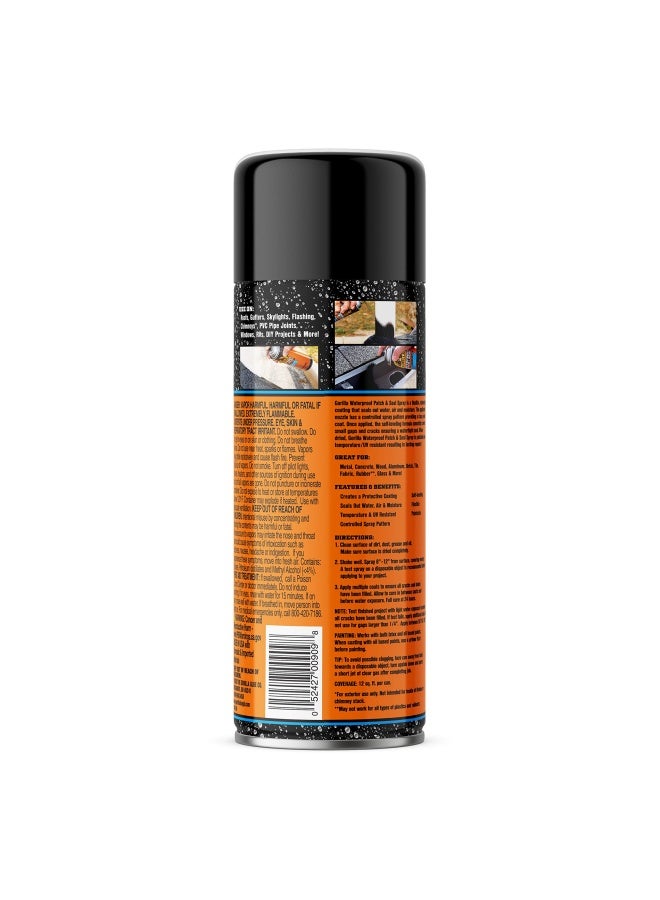 Gorilla Waterproof Patch & Seal Rubberized Sealant Spray, Black, 16 Ounce (Pack of 1) - Seals Out Water, Air, and Moisture - Image 2