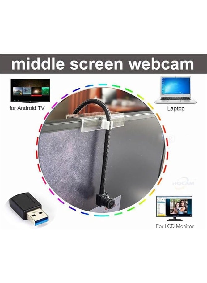 erorex USB Center Webcam Built in Microphone for PC Laptop, 1080P Auto Focus 2MP Middle Screen Webcam, Plug and Play. - Image 4