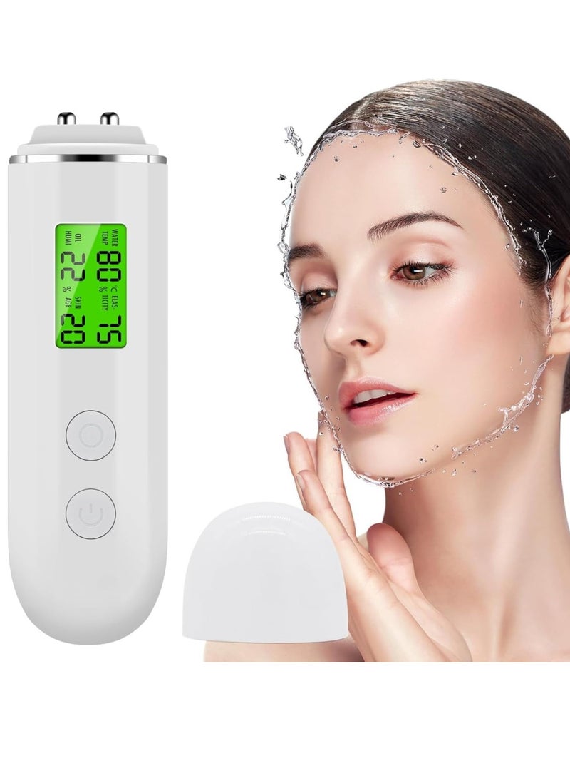 foreverlily LCD Digital Precision Skin Oil Content Analyzer, Moisture Tester Skin Monitor Detector, Face Care Tool for Beauty Salon Spa Gift Girl Women, Face Skin Sensor Tester, Oil Det, Skin Moisture  - Image 1