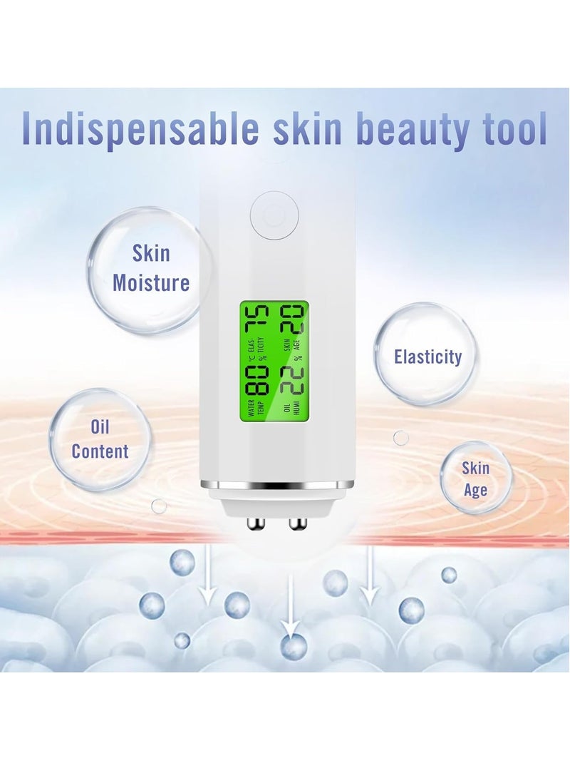 foreverlily LCD Digital Precision Skin Oil Content Analyzer, Moisture Tester Skin Monitor Detector, Face Care Tool for Beauty Salon Spa Gift Girl Women, Face Skin Sensor Tester, Oil Det, Skin Moisture  - Image 2