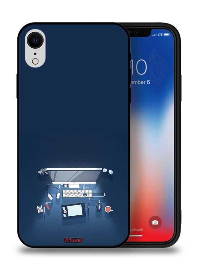 Tolwak Apple iPhone XR Protective Case Computer Desk Art - Image 1